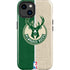 NBA Milwaukee Bucks Split Canvas iPhone 15 Impact Case